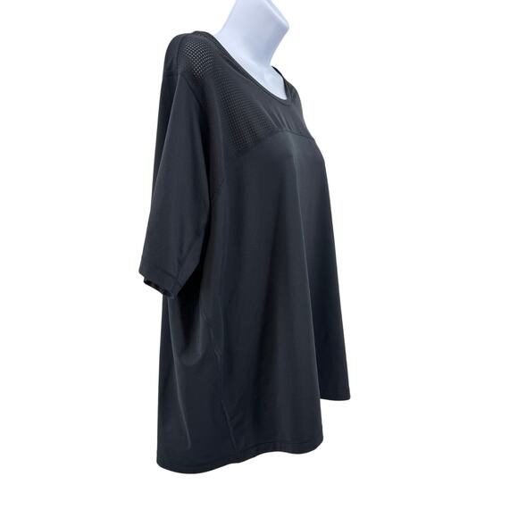 Nike Pro Hypercool Relaxed Black Active Top Womens 3X Plus Crew Neck Mesh Sports - Picture 10 of 11